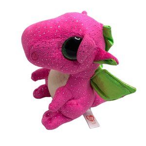 Ty Beanie Boos Darla 5 in Tall Pink Dragon Plush Stuffed Animal Doll Toy Green M